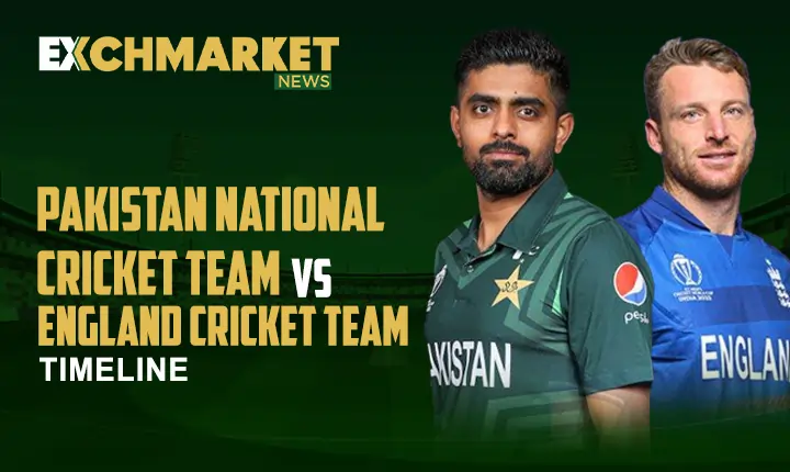 Pakistan National Cricket Team vs England Cricket Team Timeline