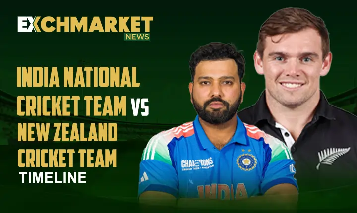 India National Cricket Team vs New Zealand National Cricket Team Timeline