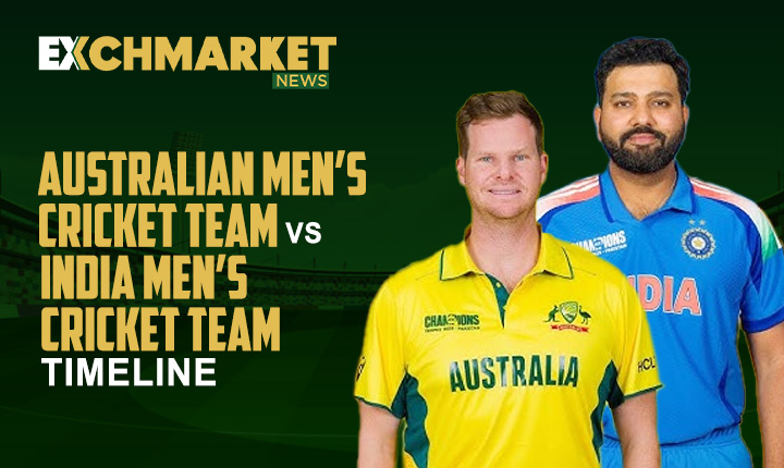 Australian Men’s Cricket Team vs India National Cricket Team Timeline