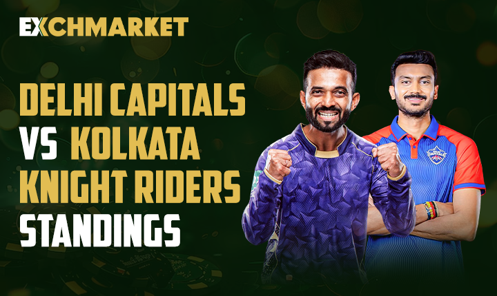 Delhi Capitals vs Kolkata Knight Riders Standings